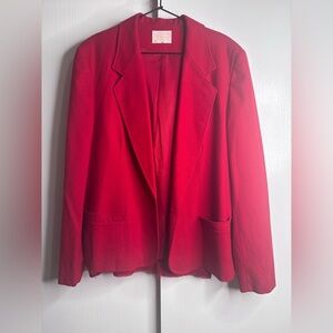 Pendleton Blazer Red Virgin Wool Lined Size 18